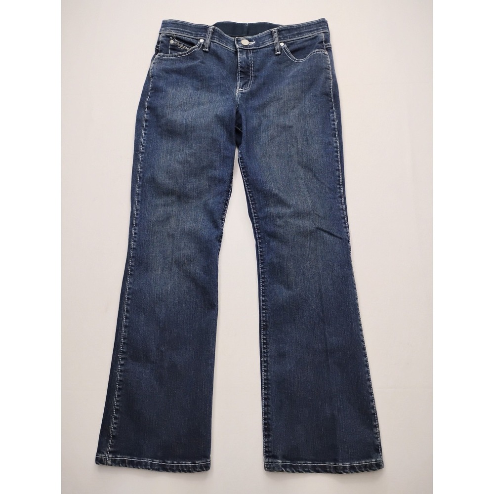 Wrangler‎ Womens 9/10 Q-Baby Ultimate Riding Jeans Mid Rise Bootcut Dark Wash